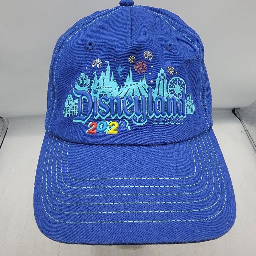 Disneyland Resort 2022 Hat Adults Blue Casual Comfort Adjustable Lightweight